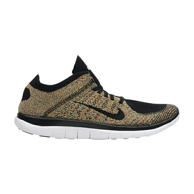 ナイキ 無償性 飛球編み物 黒いこと 黒いこと 4.0 \u0027MULTICOLOR\u0027 スニーカー メンズ NIKE FREE FLYKNIT / BLACK BLACK PHT BL BRGHT CRMSN