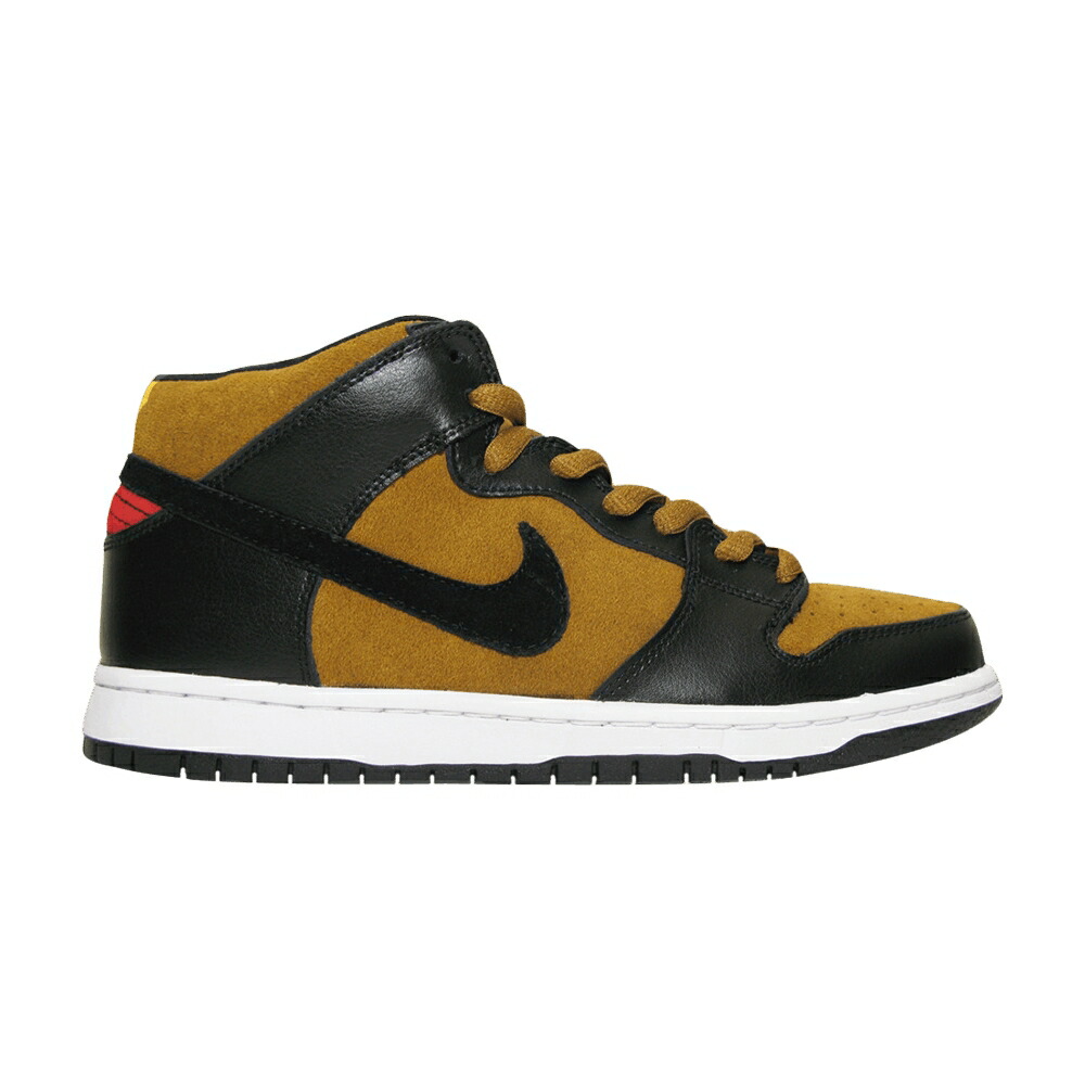 ナイキ ダンク ミッド プロ エスビー 黒色 ブラック 赤 レッド スニーカー メンズ NIKE DUNK MID PRO SB / GOLDEN HOPS BLACK VARSITY RED