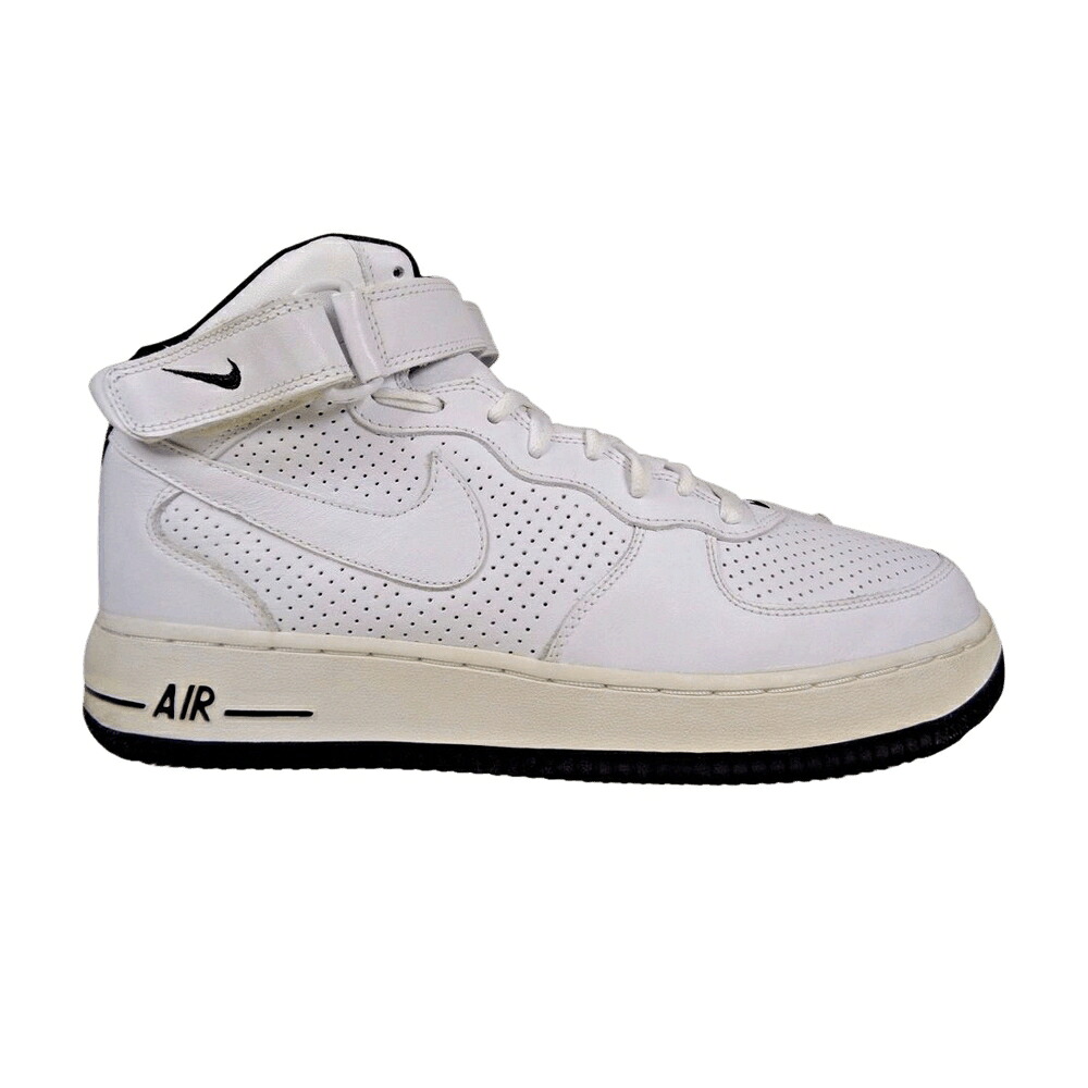 ナイキ ミッド 白いこと 白いこと 黒いこと 黒いこと 空軍 \u0027DRUM ISLAND\u0027 スニーカー メンズ NIKE AIR FORCE 1 MID / WHITE WHITE BLACK