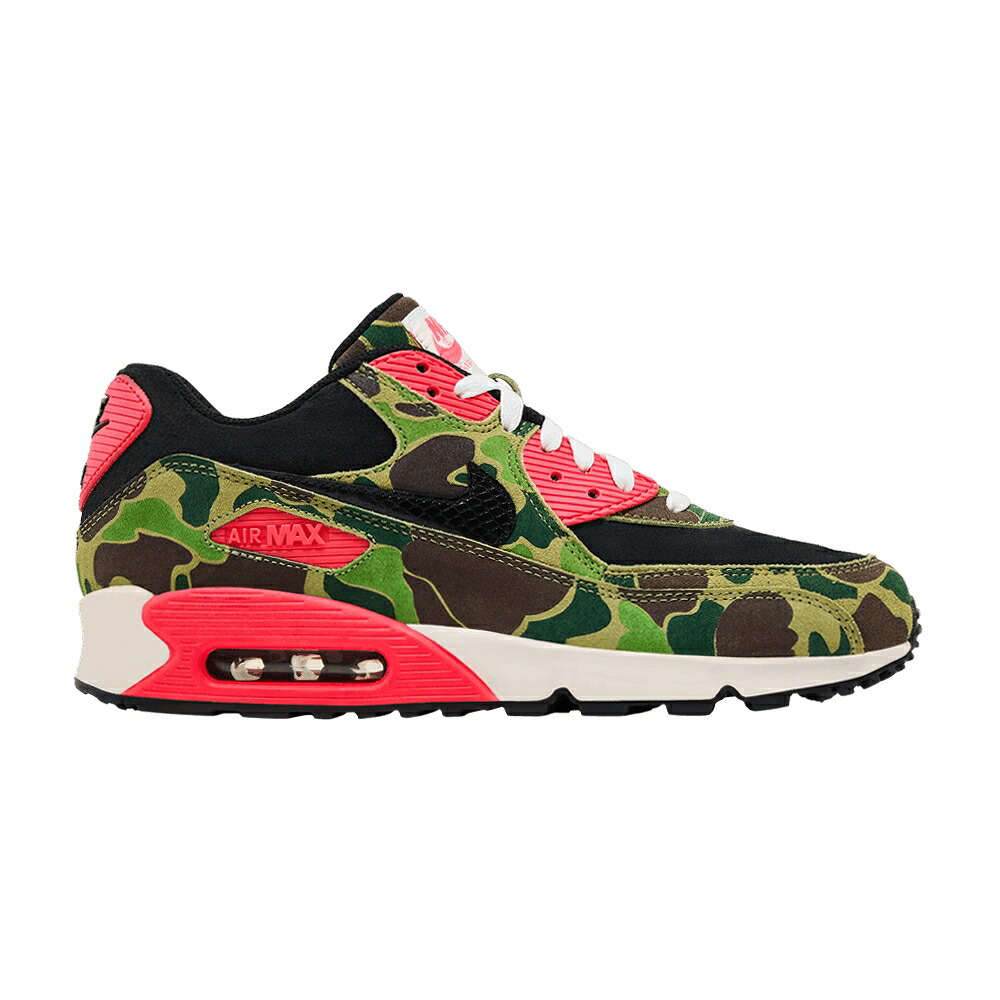 ナイキ マックス 割り増し金 黒いこと 黒いこと エア湖マックス \u0027DUCK CAMO\u0027 スニーカー メンズ NIKE ATMOS X AIR MAX 90 PREMIUM / BLACK BLACK CHLOROPHYLL INFRARED