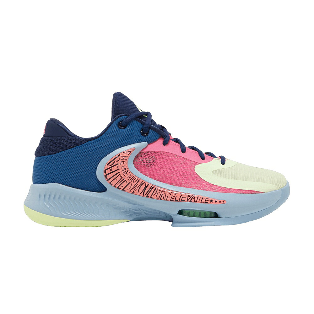ナイキ 望遠レンズ 青味 青み サクラ色 望遠レンズフリーク \u0027UNKNOWN\u0027 スニーカー メンズ NIKE ZOOM FREAK 4 NRG / DARK MARINA BLUE PINK GAZE
