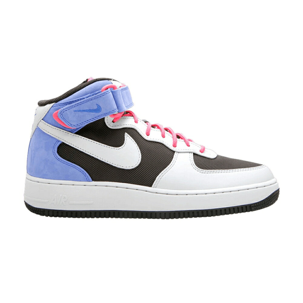 ナイキ プレミアム ミッド 黒色 ブラック エアフォース 'BALTORO' スニーカー メンズ NIKE AIR FORCE 1 PREMIUM MID / BLACK NTRL GRY VARSITY ROYAL｜スニケス