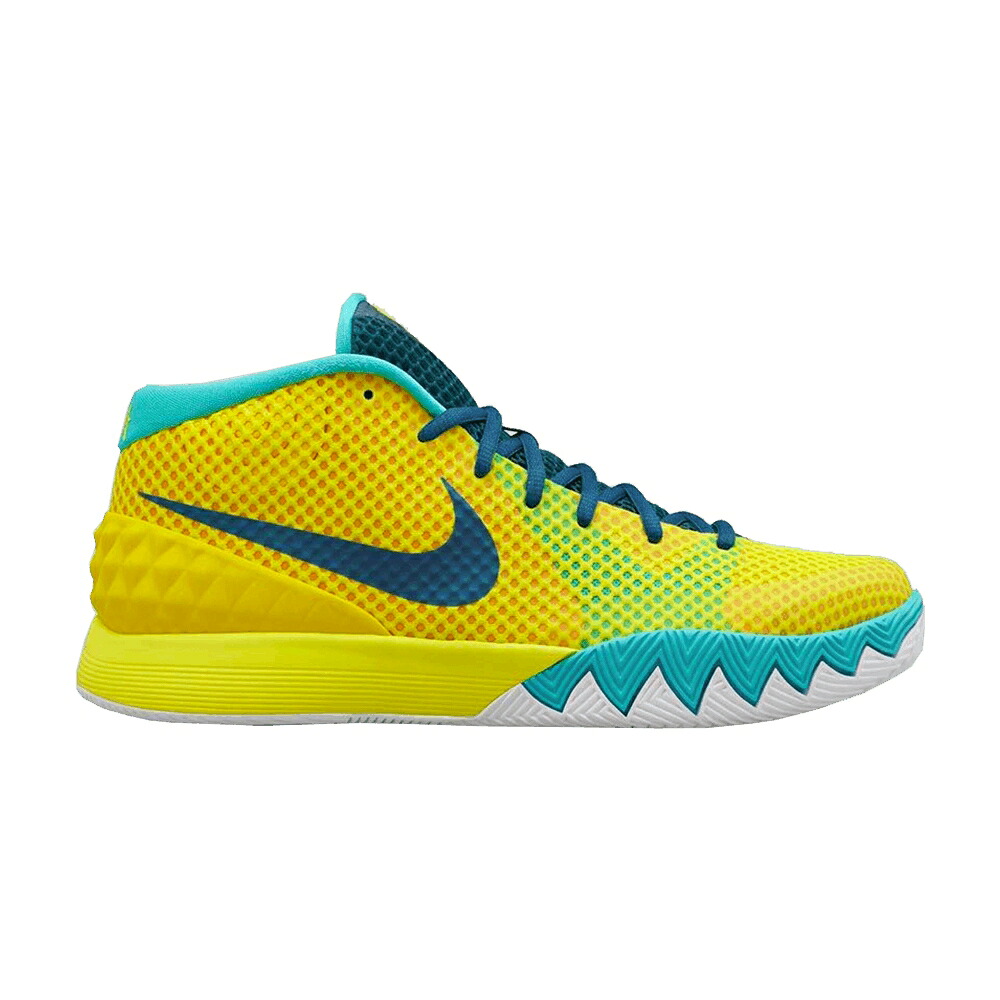 ナイキ カイリー 黄味がかった 黄色 ゴールド \u0027LETTERMAN\u0027 スニーカー メンズ NIKE KYRIE 1 / TOUR YELLOW TEAL UNIVERSITY GOLD