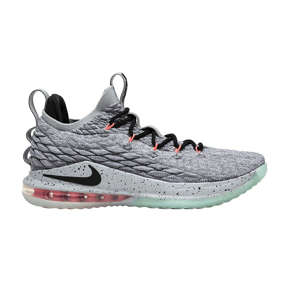 ナイキ レブロン クール 灰色 グレー 黒色 ブラック 'MELON' スニーカー メンズ NIKE LEBRON 15 LOW / COOL GREY BLACK TEAL TINT SUNSET｜スニケス