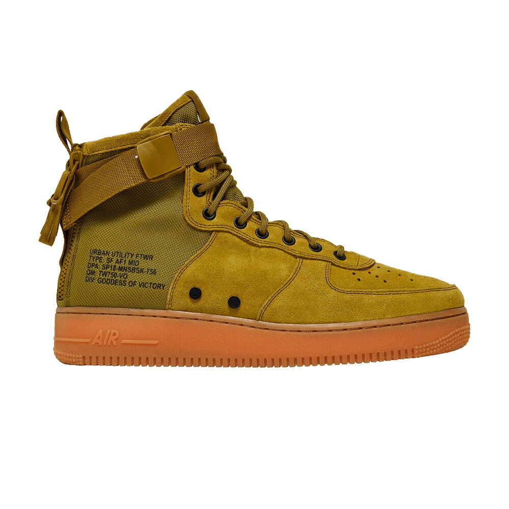 ナイキ ミッド 赤銅色 赤銅色 空軍 \u0027DESERT MOSS\u0027 スニーカー メンズ NIKE AIR FORCE 1 MID / DESERT MOSS GUM MEDIUM BROWN