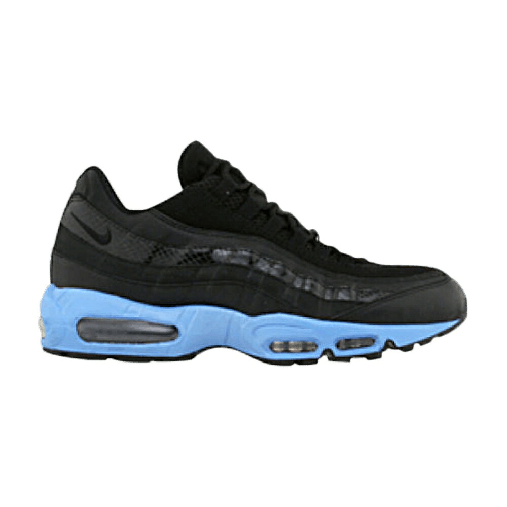 ナイキ マックス 黒いこと 黒いこと 青碧 青碧 大気圏マックス お坊っちゃん キッズ NIKE AIR MAX 95 GS / BLACK BLACK UNIVERSITY BLUE もの言う花 マタニティ スニーカー