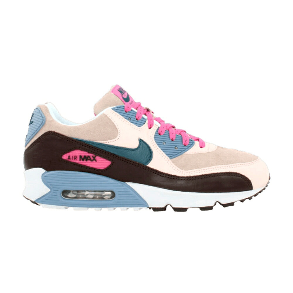 ナイキ マックス 割り増し金 赤銅色 赤銅色 エア湖マックス \u0027CLERKS PACK\u0027 スニーカー メンズ NIKE AIR MAX 90 PREMIUM / BONE TEAL BAROQUE BROWN