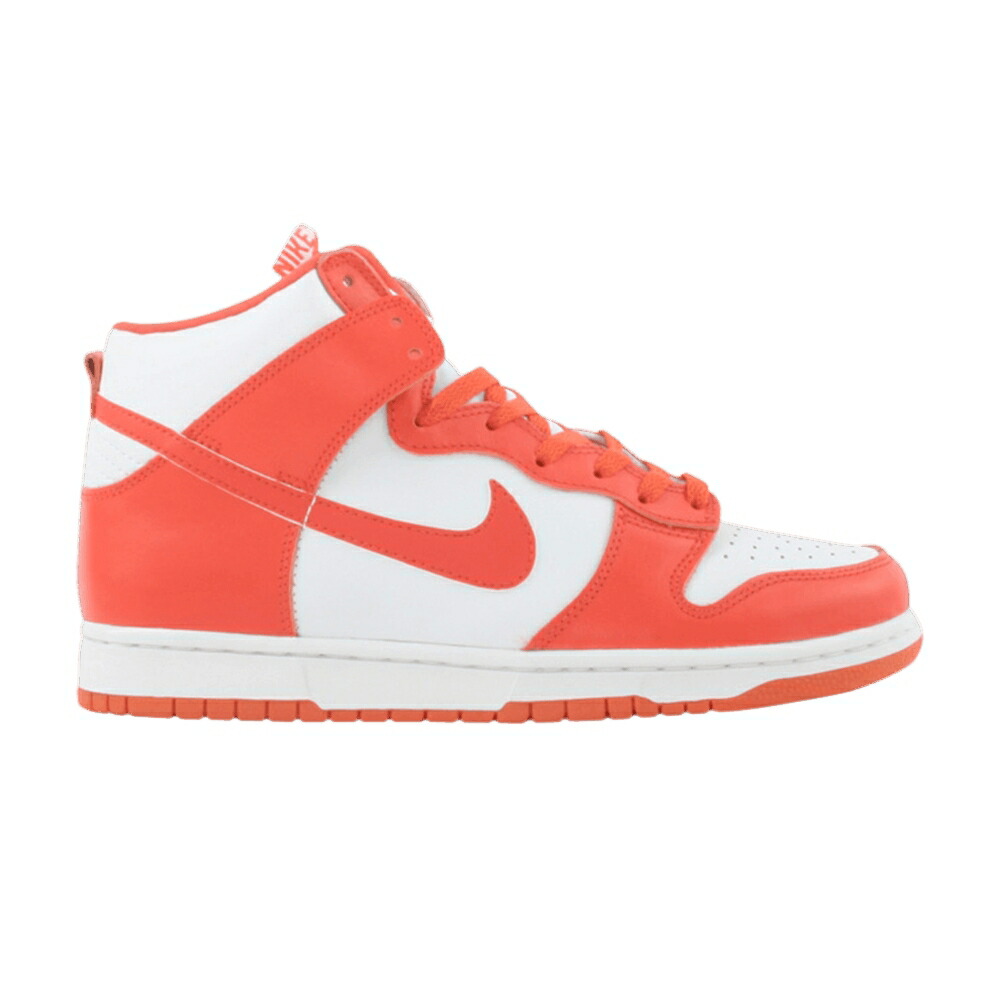 ナイキ ダンク ハイ 白色 ホワイト 橙 オレンジ ダンクハイ スニーカー メンズ NIKE DUNK HIGH LE / WHITE ORANGE