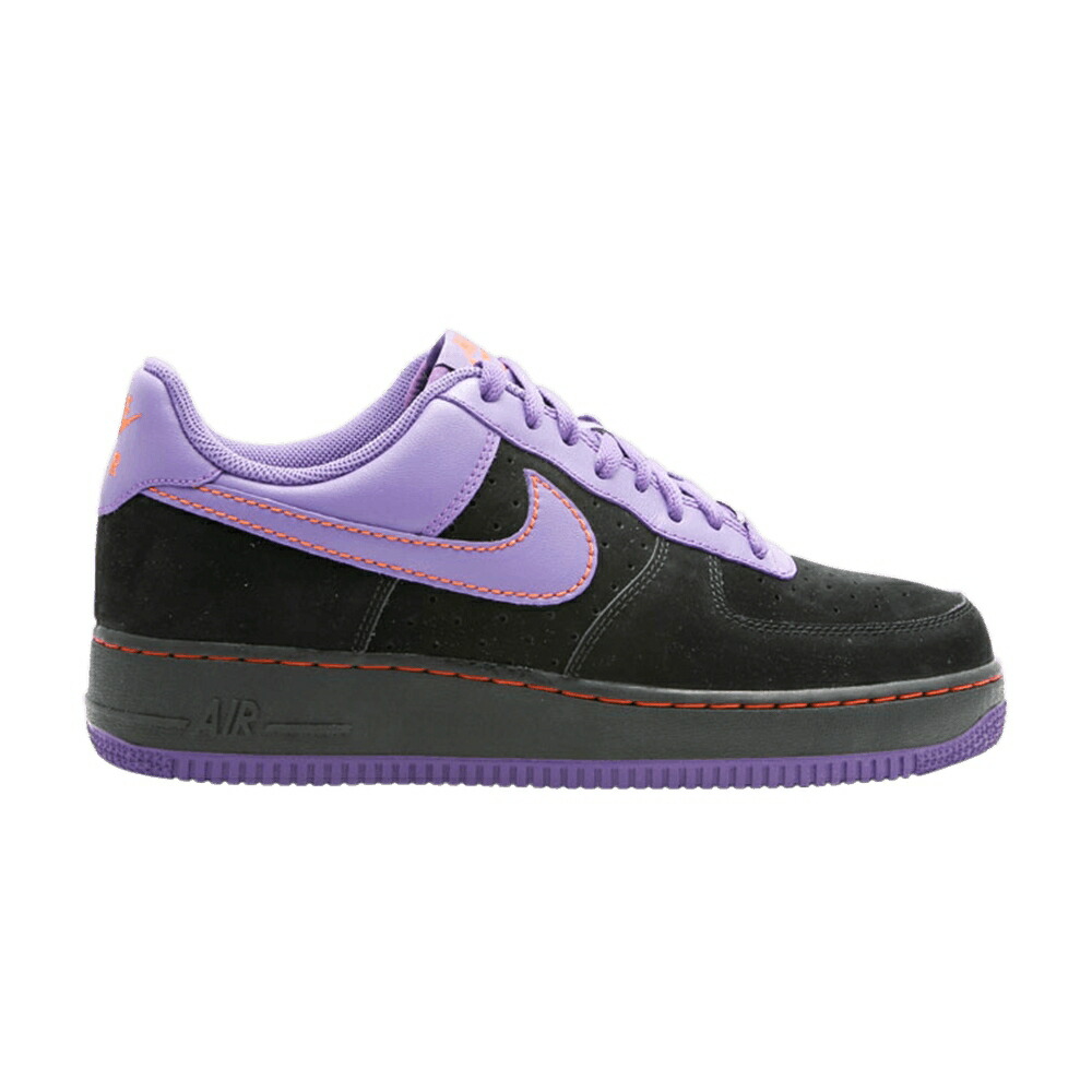ナイキ 黒色 ブラック 紫 パープル 橙 オレンジ エアフォース 'BARKLEY PACK' スニーカー メンズ NIKE AIR FORCE 1 LOW / BLACK VARISTY PURPLE ORANGE