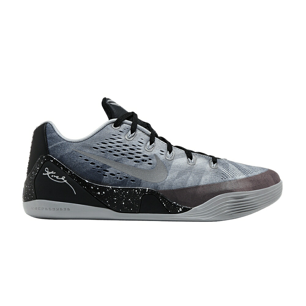ナイキ コービー プレミアム 黒色 ブラック 銀色 シルバー 'METALLIC SILVER' スニーカー メンズ NIKE KOBE 9 EM PREMIUM / BLACK METALLIC SILVER｜スニケス