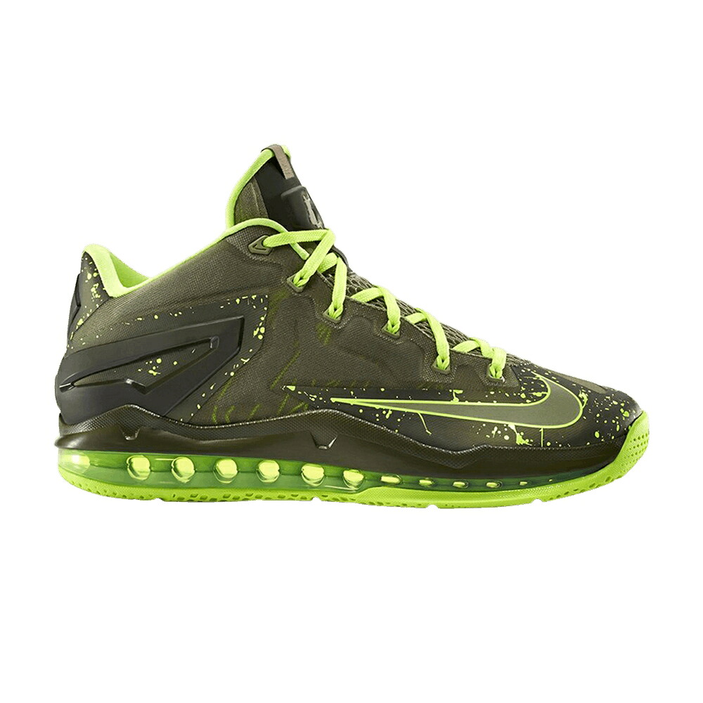 ナイキ マックス レブロン カーキ \u0027DUNKMAN\u0027 スニーカー メンズ NIKE MAX LEBRON 11 LOW / MEDIUM KHAKI MEDIUM KHAKI VOLT