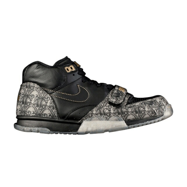 ナイキ トレーナー ミッド 黒色 ブラック ゴールド エアトレーナー 'PAID FULL' スニーカー メンズ NIKE AIR TRAINER 1 MID PRM QS IN / BLACK BLACK MTLLC GOLD VPR GRN