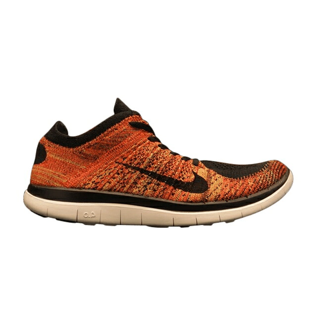 ナイキ フリー フライニット 黒色 ブラック クリムゾン 4.0 スニーカー メンズ NIKE FREE FLYKNIT / BLACK BLACK VOLT BRGHT CRIMSON
