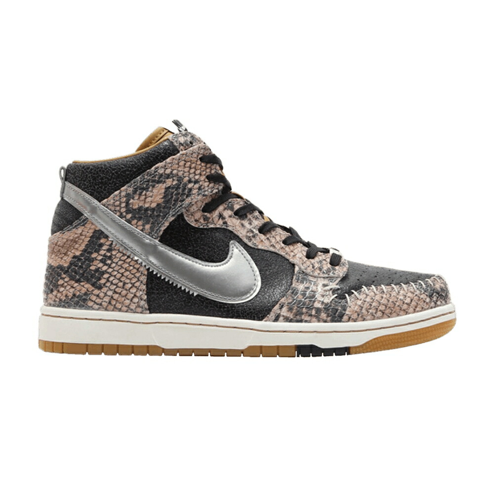 ナイキ ダンク 黒色 ブラック 銀色 シルバー 'SNAKE SKIN' スニーカー メンズ NIKE DUNK CMFT PRM QS / BLACK METALLIC SILVER SAIL 63,085円