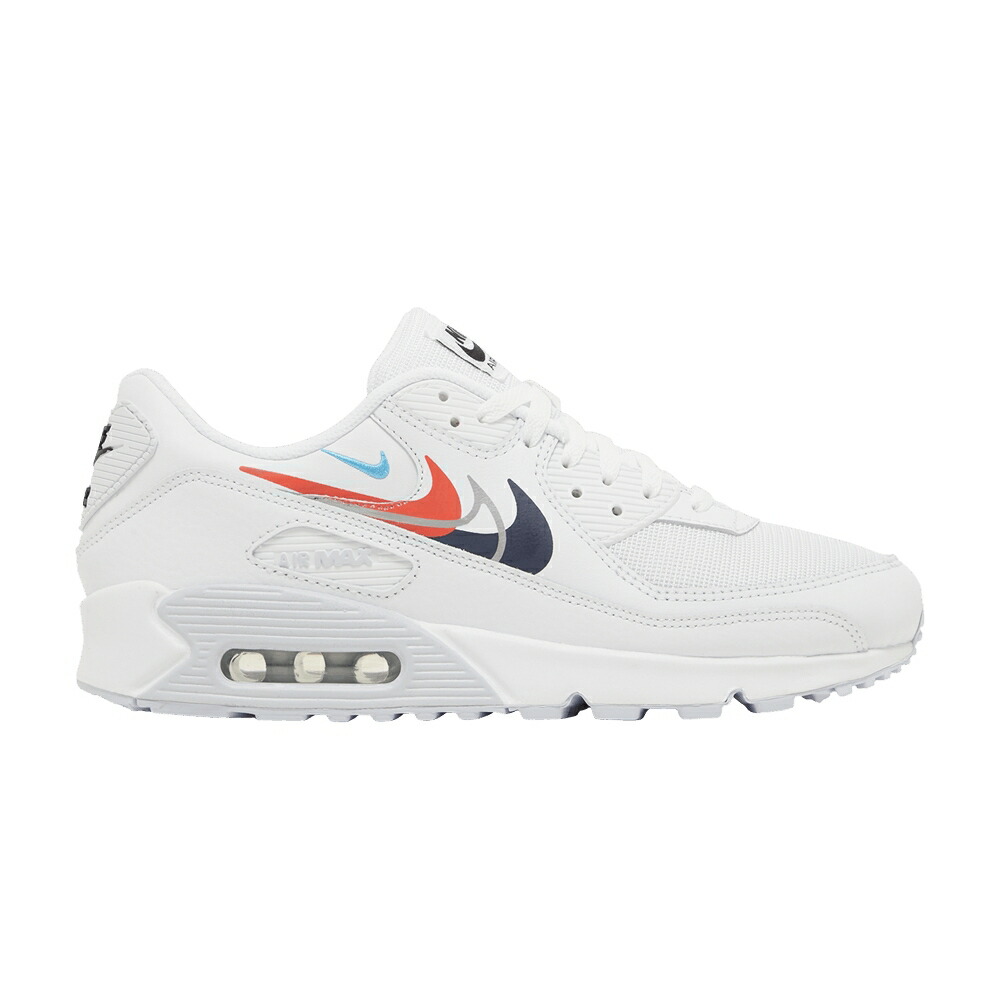 ナイキ マックス スウッシュ スウォッシュ 白色 ホワイト クリムゾン エアマックス MULTI CRIMSON スニーカー メンズ NIKE AIR MAX 90 SWOOSH - WHITE BRIGHT / WHITE BRIGHT CRIMSON FOOTBALL