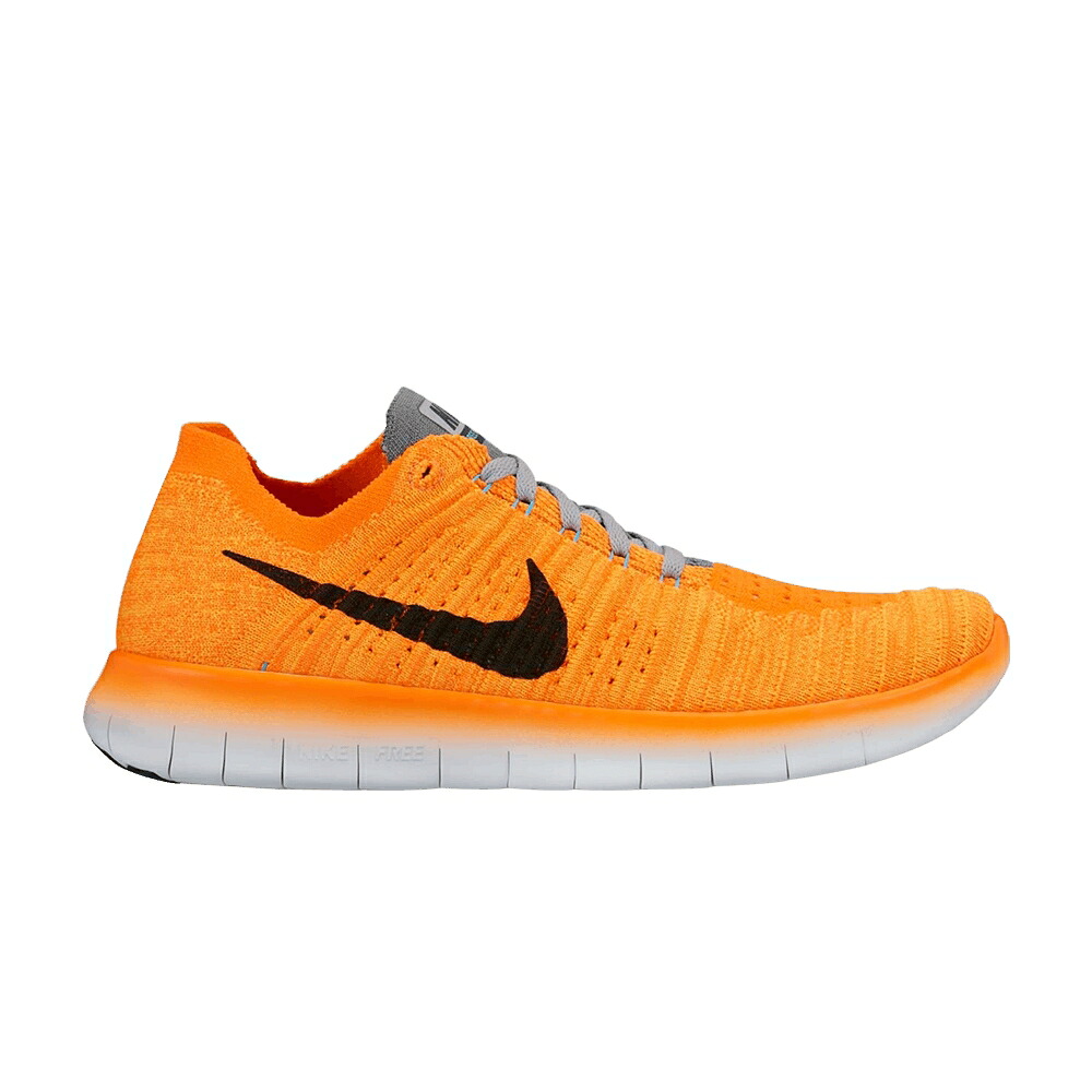 ナイキ フリー フライニット レーザー 橙 オレンジ 黒色 ブラック 青色 ブルー 'LASER ORANGE' スニーカー レディース NIKE WMNS FREE RN FLYKNIT / LASER ORANGE BLACK GAMMA BLUE|スニケス