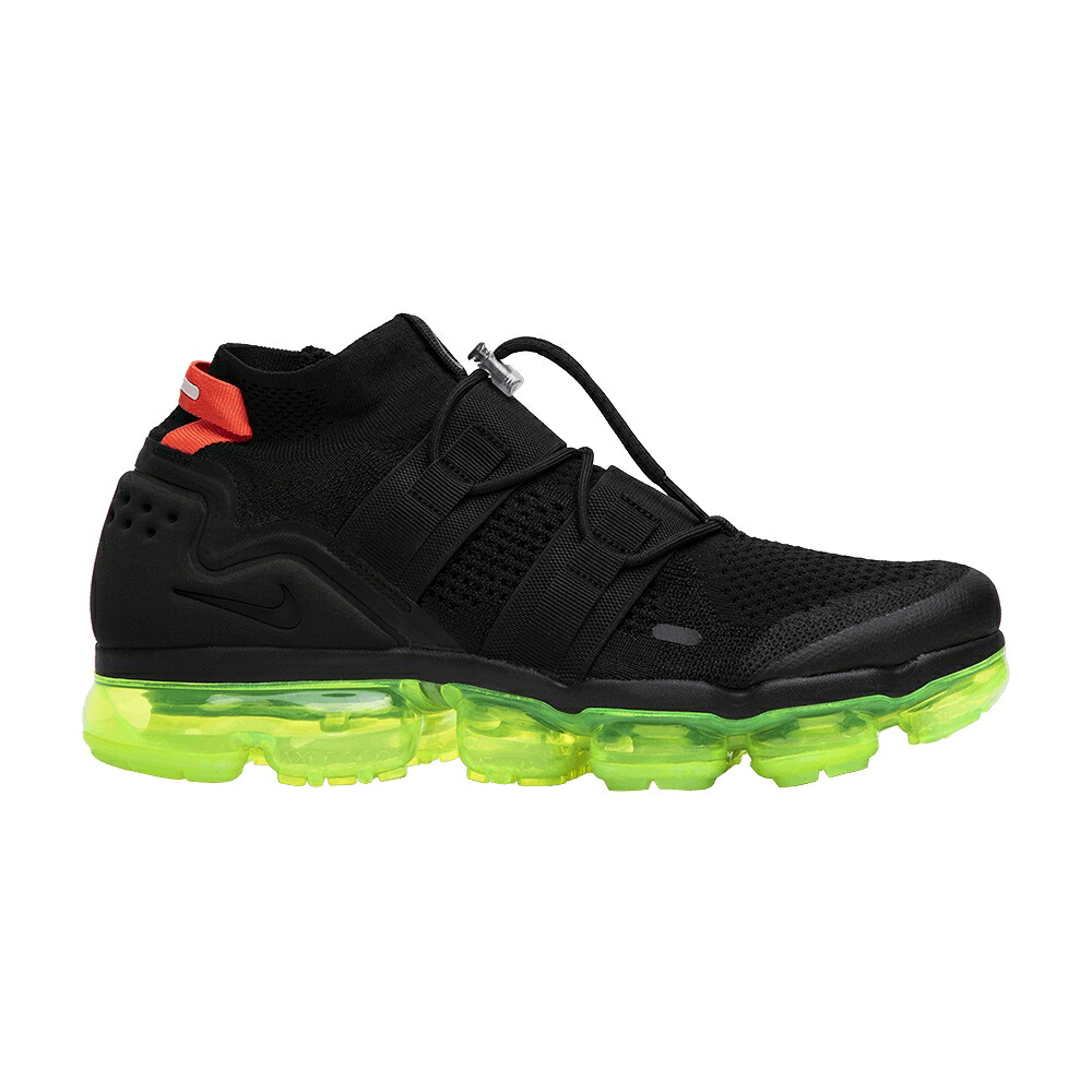 ナイキ 飛球編み物 黒いこと 黒いこと クリムゾン エアヴェイパーマックス \u0027YEEZY\u0027 スニーカー メンズ NIKE AIR VAPORMAX FLYKNIT UTILITY / BLACK BLACK VOLT BRIGHT CRIMSON
