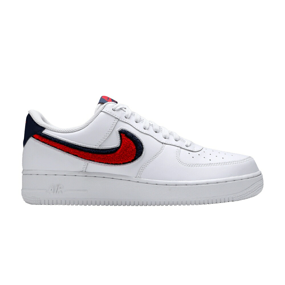 ナイキ 白いこと 白いこと 赤 赤いこと 青味 青み 空軍 \u0027CHENILLE SWOOSH\u0027 スニーカー メンズ NIKE AIR FORCE 1 07 LV8 / WHITE UNIVERSITY RED BLUE VOID