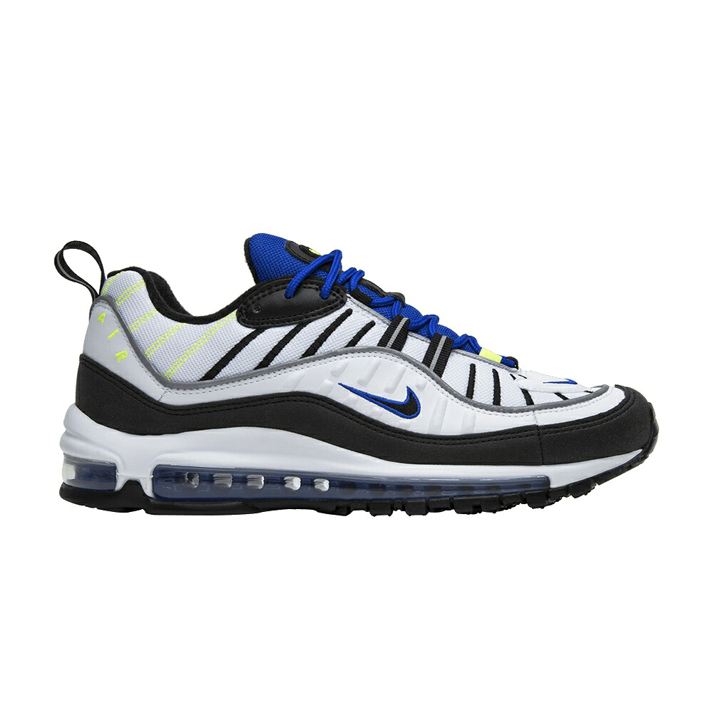 ナイキ マックス 白色 ホワイト 黒色 ブラック 青色 ブルー エアマックス 'SPRITE' スニーカー メンズ NIKE AIR MAX 98 / WHITE BLACK RACER BLUE VOLT