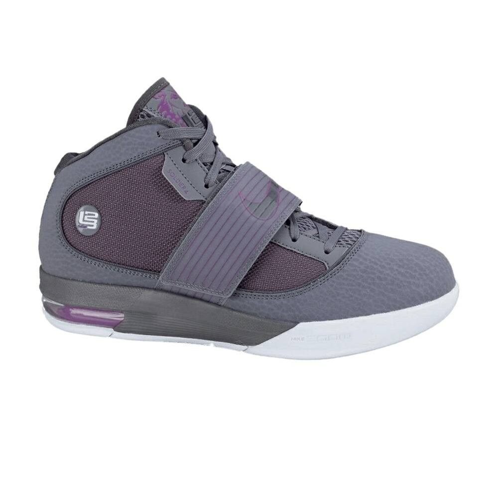 ナイキ ズーム ソルジャー クール 灰色 グレー 赤 レッド スニーカー メンズ NIKE ZOOM SOLDIER 4 / COOL GREY DARK GREY RED PLUM