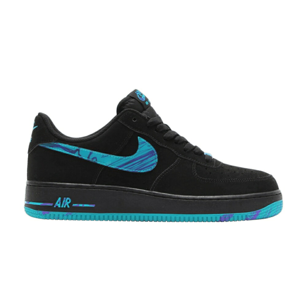 ナイキ 黒色 ブラック ターボ 緑 グリーン 紫 パープル エアフォース スニーカー メンズ NIKE AIR FORCE 1 / BLACK TURBO GREEN PURPLE VENOM