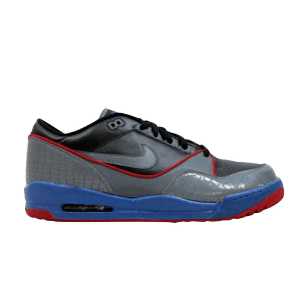ナイキ プレミアム 黒色 ブラック 灰色 グレー スニーカー メンズ NIKE AIR ASSAULT PREMIUM / BLACK FLINT GREY VARSITY ROYAL｜スニケス