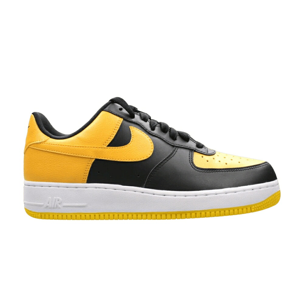 ナイキ 黒色 ブラック ゴールド 白色 ホワイト エアフォース スニーカー メンズ NIKE AIR FORCE 1 / BLACK UNIVERSITY GOLD WHITE|スニケス