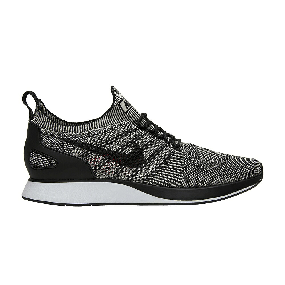 ナイキ ズーム フライニット 灰色 グレー 黒色 ブラック 赤 レッド 'OREO' スニーカー メンズ NIKE AIR ZOOM MARIAH FLYKNIT RACER / PALE GREY BLACK SOLAR RED