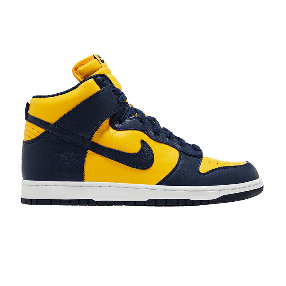 ナイキ ダンク ご機嫌 紺色 米国海軍 ダンクハイ \u0027MICHIGAN\u0027 スニーカー メンズ NIKE DUNK HIGH QS 2016 / VARSITY MAIZE MIDNIGHT NAVY