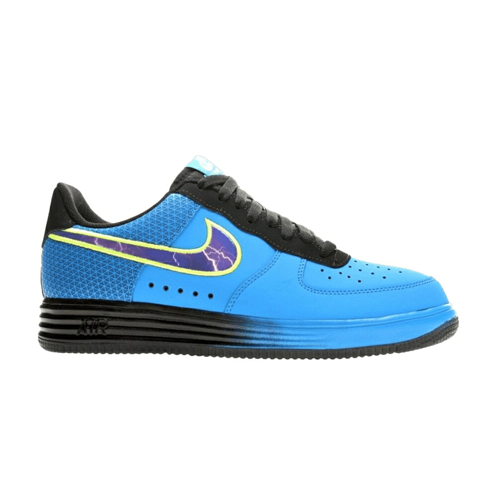 ナイキ ルーナー ルナー レザー 青色 ブルー 黒色 ブラック コート 紫 パープル スニーカー メンズ NIKE LUNAR FORCE 1 LEATHER / PHOTO BLUE BLACK COURT PURPLE｜スニケス