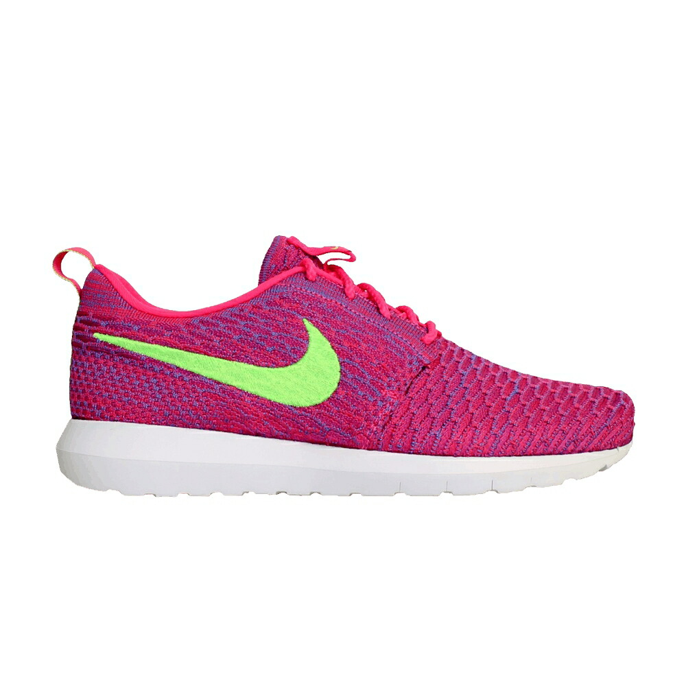 ナイキ フライニット ピンク クラブ 青色 ブルー PINK FLASH スニーカー メンズ NIKE ROSHE FLYKNIT / PINK FLASH CLUB PINK BLUE GLOW