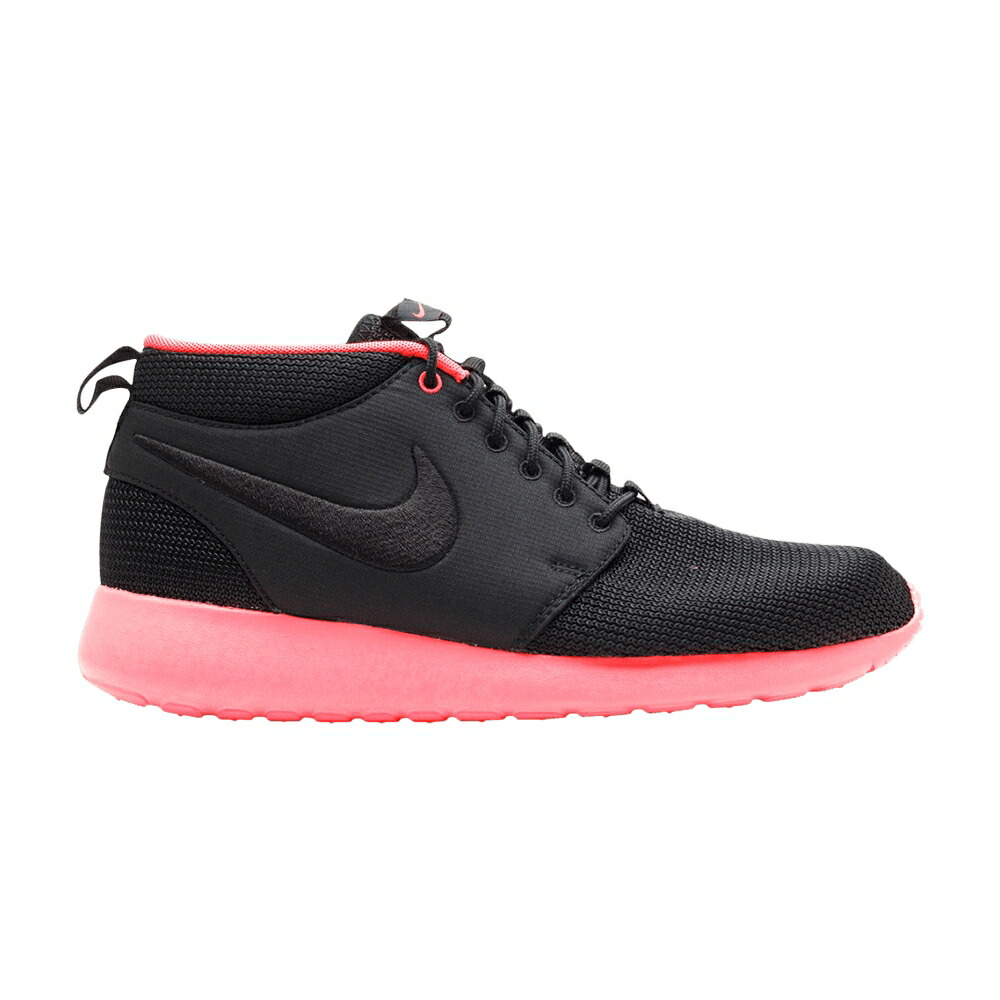 ナイキ ローシラン ミッド 黒色 ブラック 赤 レッド スニーカー メンズ NIKE ROSHERUN MID / BLACK BLACK ATOMIC RED