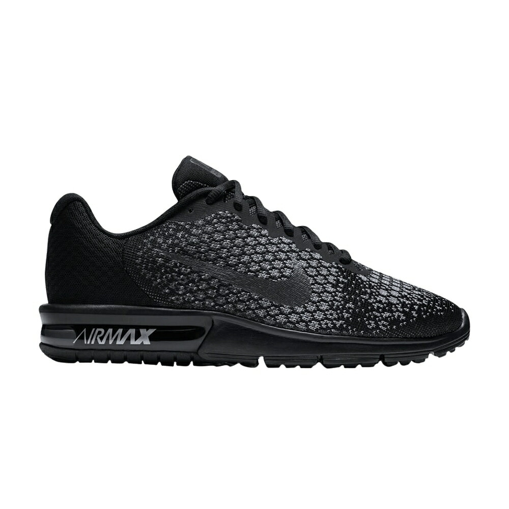ナイキ マックス シークエント 黒色 ブラック 灰色 グレー エアマックス スニーカー メンズ NIKE AIR MAX SEQUENT 2 / BLACK DARK GREY WOLF GREY