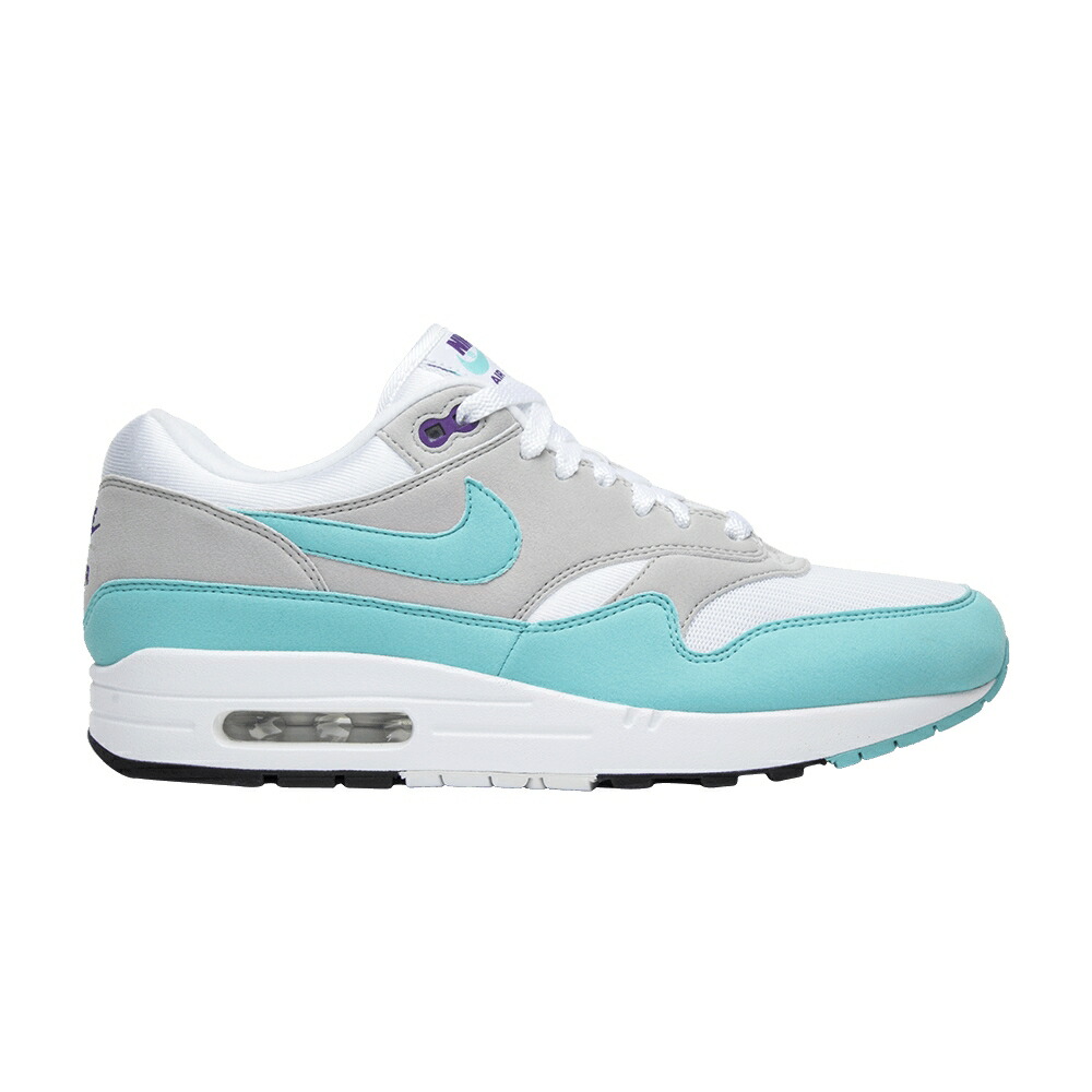 ナイキ マックス 白色 ホワイト アクア 灰色 グレー 黒色 ブラック エアマックス 'AQUA' スニーカー メンズ NIKE AIR MAX 1 OG ANNIVERSARY / WHITE AQUA NEUTRAL GREY BLACK
