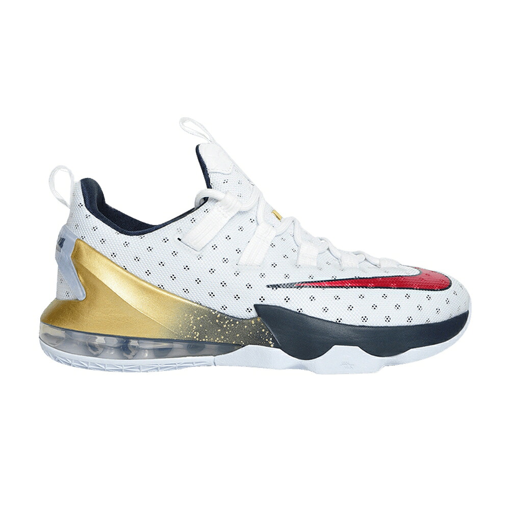 ナイキ レブロン サー青二才 白いこと 白いこと 赤 赤いこと \u0027OLYMPICS\u0027 スニーカー メンズ NIKE LEBRON 13 LOW / WHITE UNIVERSITY RED OBSIDIAN