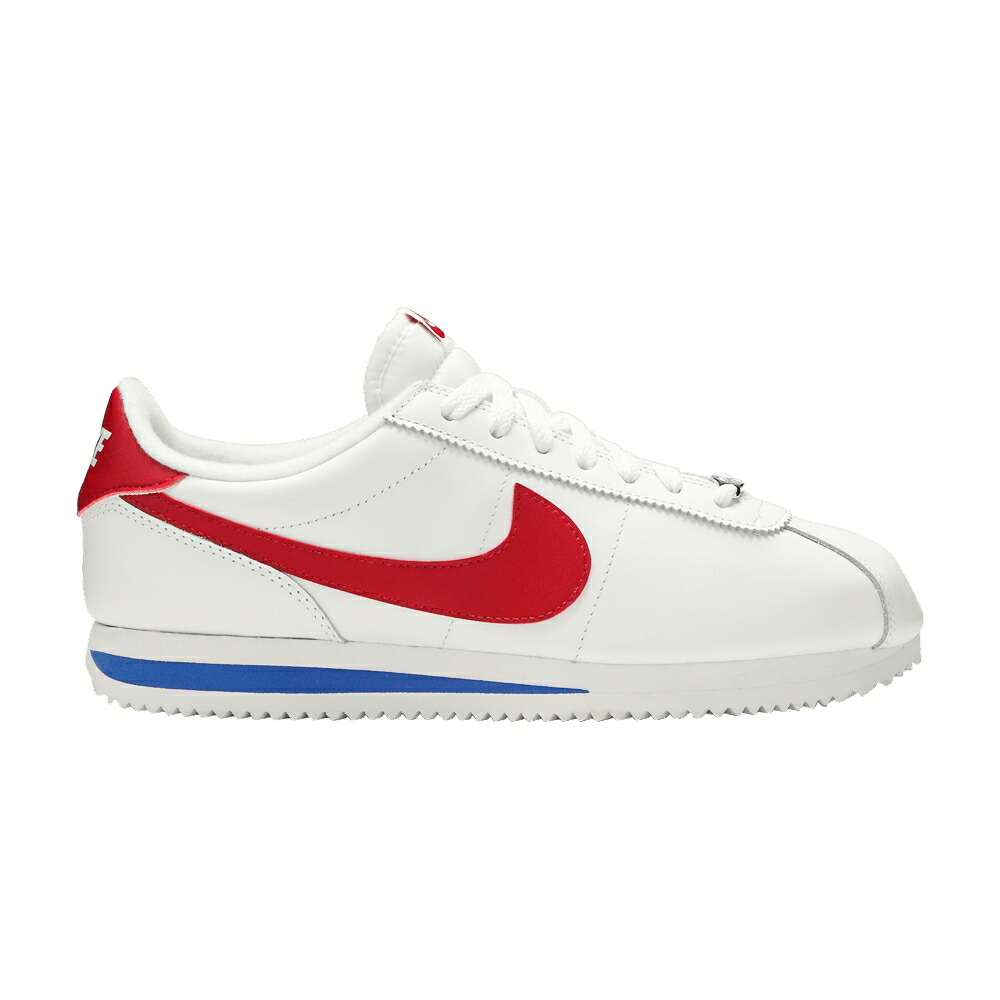 ナイキ コルテッツ なめし革 白いこと 白いこと 赤 赤いこと \u0027FORREST GUMP\u0027 スニーカー メンズ NIKE CORTEZ ベーシック LEATHER OG / WHITE VARSITY ROYAL VARSITY RED