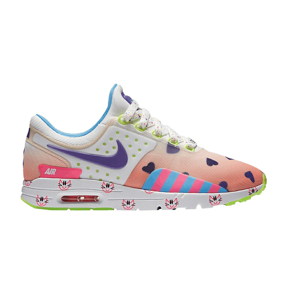 ナイキ マックス ゼロ 橙 オレンジ 白色 ホワイト エアマックス 'DOERNBECHER' スニーカー レディース NIKE WMNS AIR MAX ZERO / BARELY ORANGE SUNSET GLOW WHITE