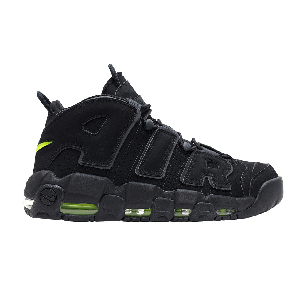 ナイキ 引きあげるペース 黒いこと 黒いこと エアモアアップテンポ モアテン スニーカー メンズ NIKE AIR MORE UPTEMPO / BLACK BLACK VOLT