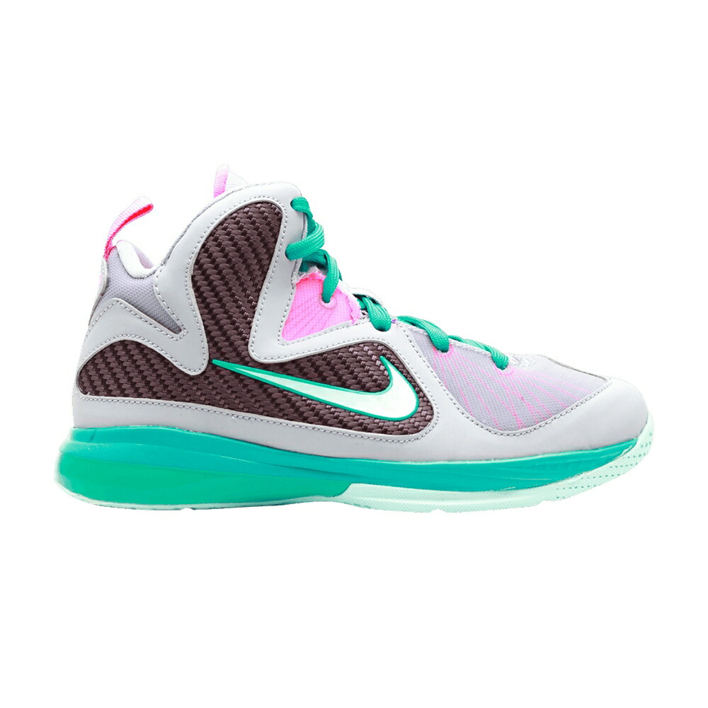 ナイキ レブロン \u0027SOUTH BEACH\u0027 お坊っちゃん キッズ NIKE LEBRON 9 なおなお書き / WLF GRY MNT CNDY NW GRN PNK FL もの言う花 マタニティ スニーカー