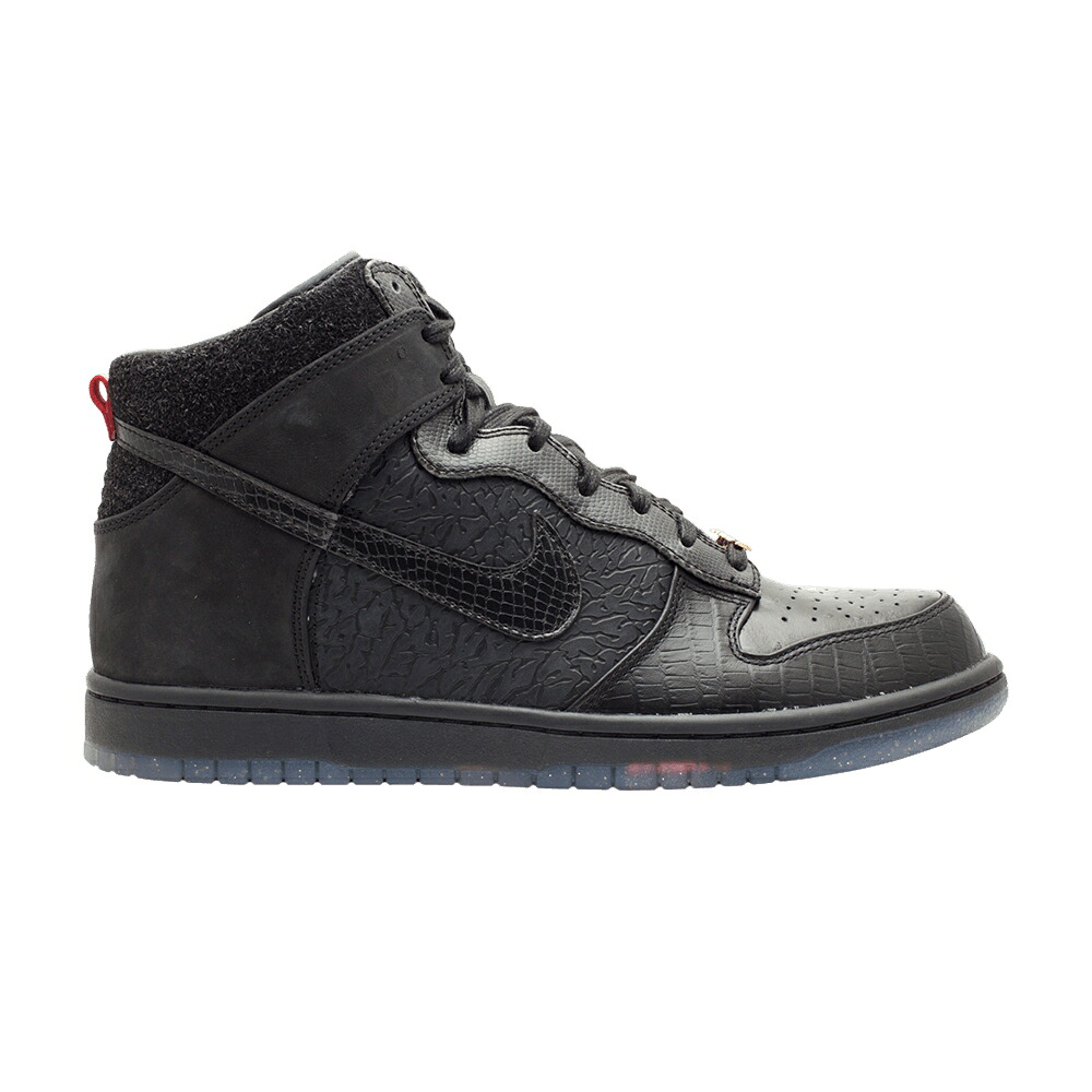 ナイキ ダンク 割り増し金 黒いこと 黒いこと 赤 赤いこと \u0027MIGHTY ANNIVERSARY\u0027 スニーカー メンズ NIKE DUNK HI PREMIUM QS CROWN 20TH / BLACK BLACK VARSITY RED