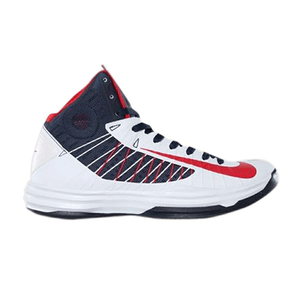 ナイキ ルーナー ルナー ハイパーダンク 白色 ホワイト 赤 レッド + スニーカー メンズ NIKE LUNAR HYPERDUNK 2012 / WHITE UNIVERSITY RED OBSIDIAN｜スニケス