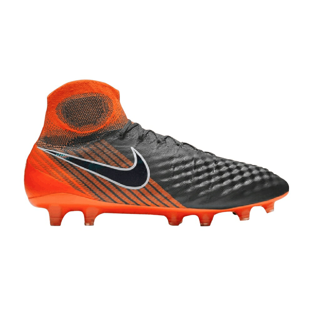 ナイキ エリート 灰色 グレー 黒色 ブラック 橙 オレンジ 'GREY ORANGE' スニーカー メンズ NIKE MAGISTA OBRA 2 ELITE DF FG TOTAL / DARK GREY BLACK TOTAL ORANGE｜スニケス