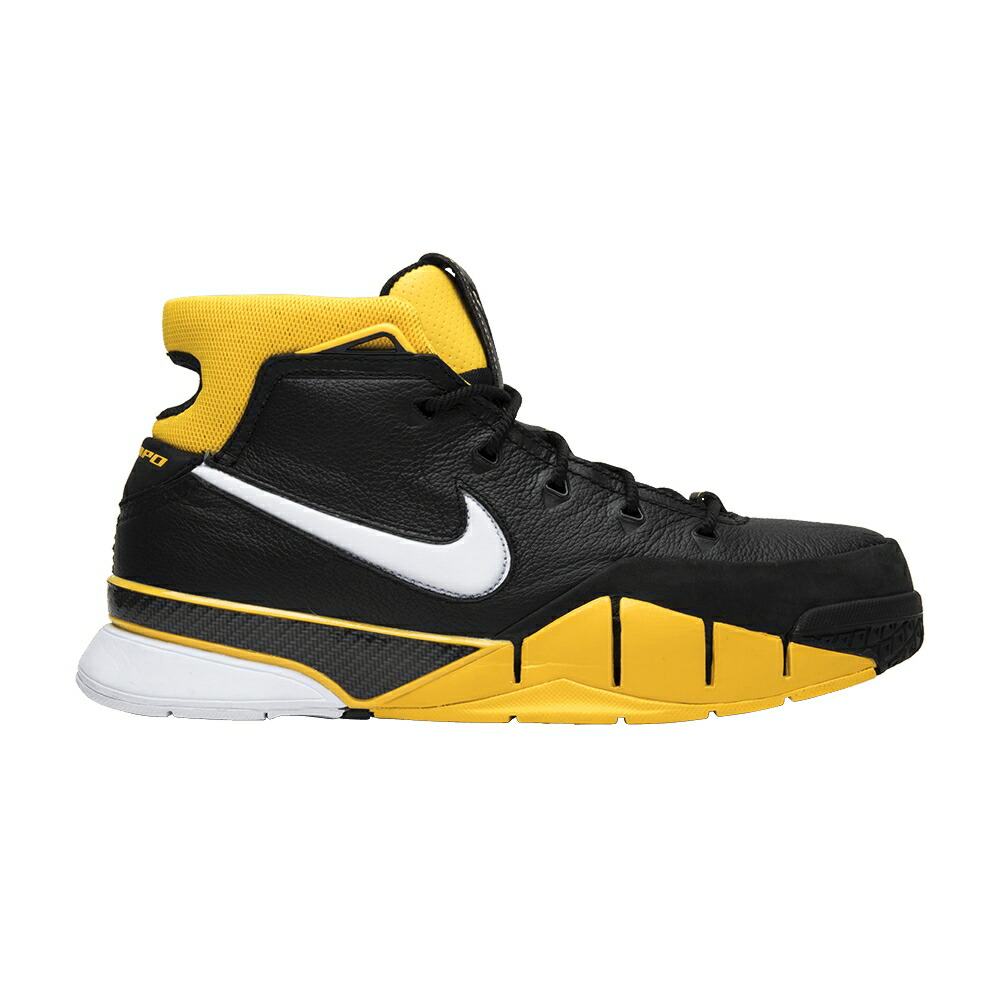ナイキ ズーム コービー プロトロ 黒色 ブラック 白色 ホワイト 'BLACK MAIZE' スニーカー メンズ NIKE ZOOM KOBE 1 PROTRO 2018 / BLACK WHITE VARSITY MAIZE