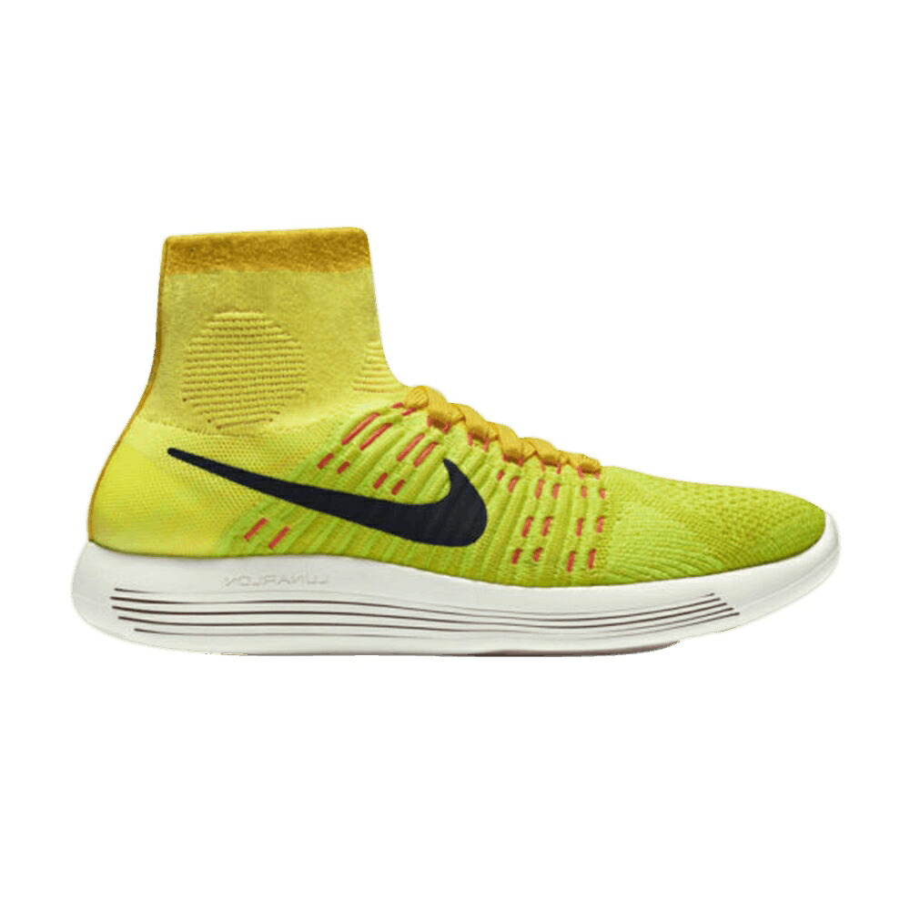 ナイキ 飛球編み物 黄味がかった 黄み 黒いこと 黒いこと スニーカー レディース NIKE WMNS LUNAREPIC FLYKNIT / YELLOW BLACK