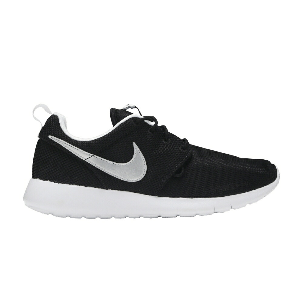 ナイキ 黒色 ブラック 銀色 シルバー 白色 ホワイト ローシワン 'BLACK SILVER' ジュニア キッズ NIKE ROSHE ONE GS METALLIC / BLACK METALLIC SILVER WHITE ベビー マタニティ スニーカー