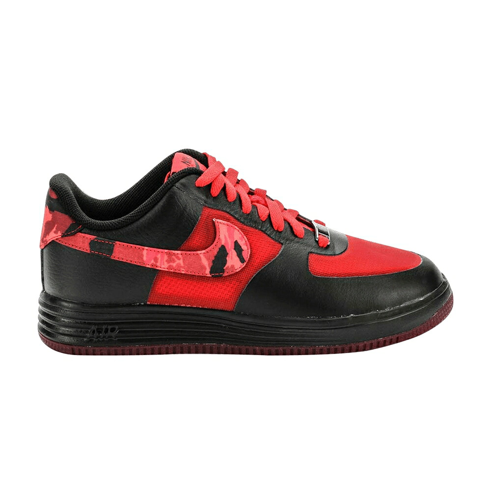 ナイキ ルーナー ルナー レザー 赤 レッド 黒色 ブラック スニーカー メンズ NIKE LUNAR FORCE 1 FUSE LEATHER / HYPER RED NOBEL RED BLACK