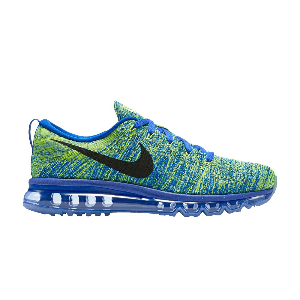 ナイキ 飛球編み物 マックス 青み 青色 黒いこと 黒いこと \u0027RACER BLUE\u0027 スニーカー メンズ NIKE FLYKNIT MAX / RACER BLUE BLACK VOLT CHLK BL