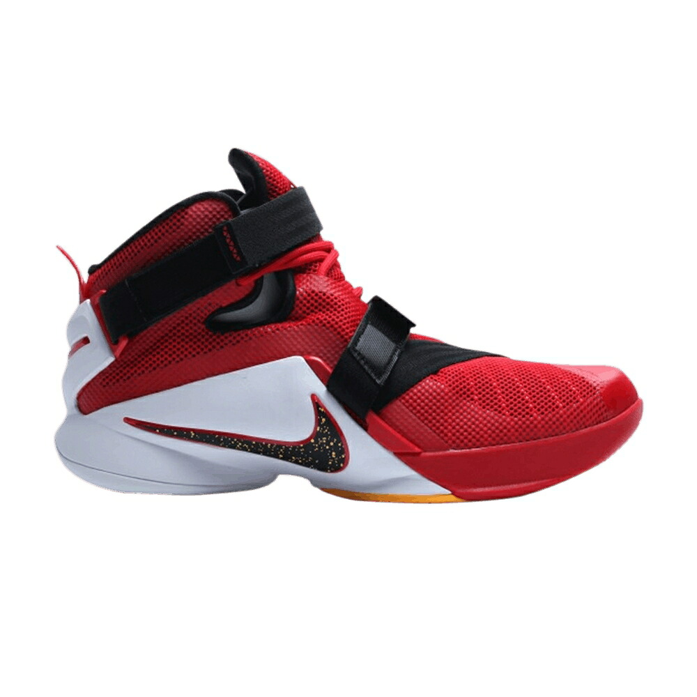 ナイキ レブロン ソルジャー 赤 赤いこと 白いこと 白いこと \u0027UNIVERSITY RED\u0027 スニーカー メンズ NIKE LEBRON SOLDIER 9 / UNIVERSITY RED BLK TM RD WHITE メンズ靴-靴