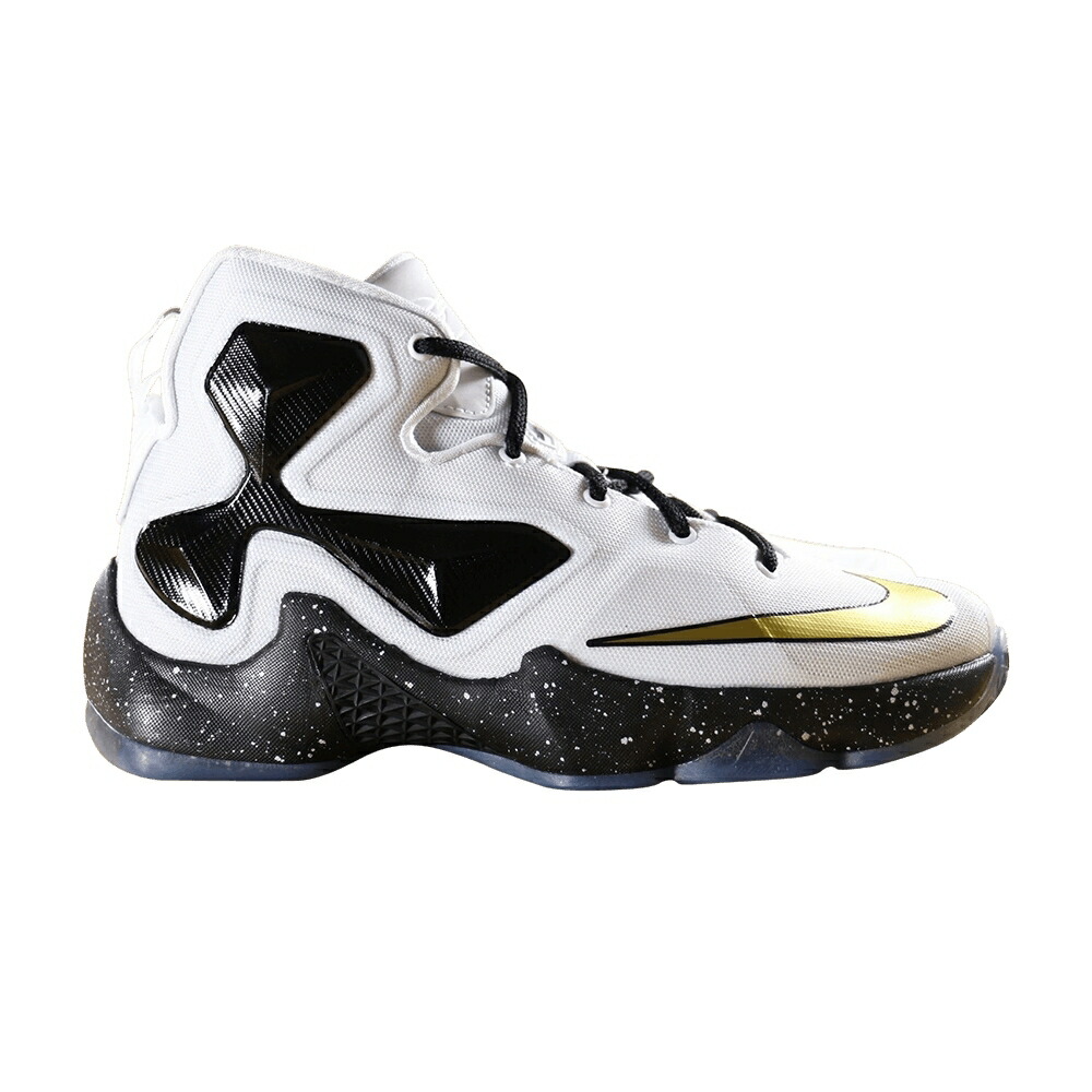 ナイキ レブロン サーティーン 白色 ホワイト ゴールド 黒色 ブラック ジュニア キッズ NIKE LEBRON 13 GS / WHITE METALLIC GOLD BLACK ベビー マタニティ スニーカー