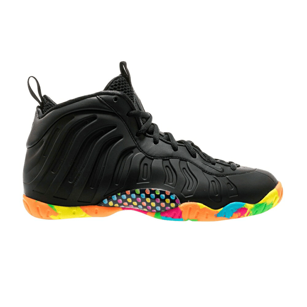 ナイキ 黒いこと 黒いこと \u0027FRUITY PEBBLES\u0027 お坊っちゃん キッズ NIKE LIL POSITE ONE GS / BLACK BLACK MULTICOLOR もの言う花 マタニティ スニーカー